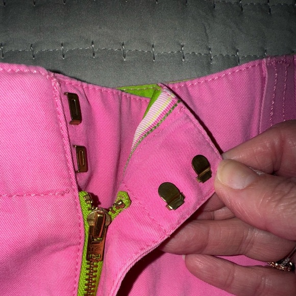 Vintage White Label Lilly Pulitzer Mini Skirt Pink Cotton shorts Size 8. GUC - Picture 2 of 9